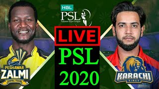 peshawar zalmi vs karachi kings|PSL live match 2020|Peshawar vs Karachi kings live match|