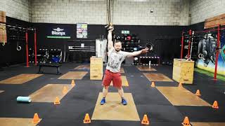 Kettlebell hang clean and jerk