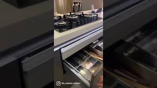 Hafele kitchen l Tandem drawer | Handleless kitchen | Modular Kitchen
