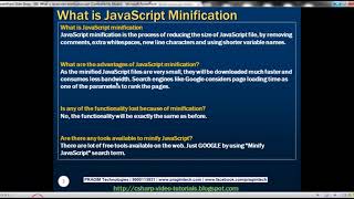 Part 98 What is JavaScript minification