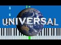 Universal Studios Theme Song (Slow Easy) Piano Synthesia Tutorial