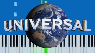 Universal Studios Theme Song (Slow Easy) Piano Synthesia Tutorial