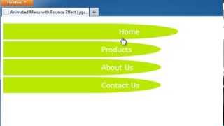 jQuery Animated Vertical Menu with Bounce Effect