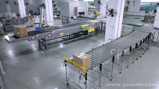 Six-sided scanning DWS with telescopic sorting line