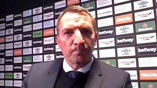 West Ham 3-2 Leicester - Brendan Rodgers - Post-Match Press Conference
