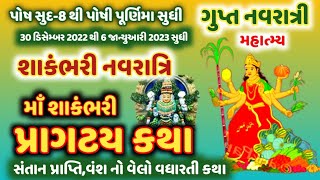 30 ડિસેમ્બર પોષસુદ 8 થી પોષી પૂર્ણિમા  શાકંભરી નવરાત્રિ કથા મહિમા | Shakabhri Navratri @gujjuparivar