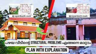 പഴയ വീടിന്റെ Structural Problems എങ്ങനെ മാറ്റാം With Plan | Home Renovation | Home Construction #diy