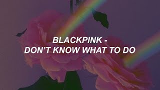 BLACKPINK - 'Don't Know What To Do' Easy Lyrics