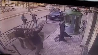 Egypt Police Catch Child Falling from Building