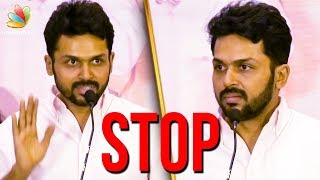 Karthi Explains STOP Movement | Ponvannan Speech | Kadai Kutty Singam