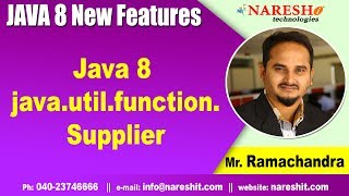 Java 8 java.util.function.Supplier | Java 8 New Features Tutorials | by Mr.Rama Chnadra