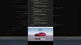 TESLA Website HTML, CSS, & JS Time lapse #shorts #coding #timelapse