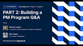 How to Build a Preventive Maintenance Program from Scratch | LIVE Q\u0026A Session