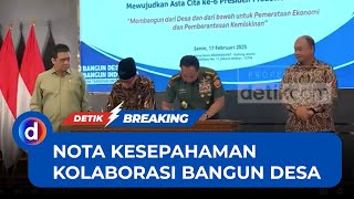 Kemendes PDT-Panglima TNI Teken Nota Kesepahaman Kolaborasi Bangun Desa