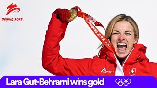 Lara Gut-Behrami wins gold 🇨🇭 Beijing 2022