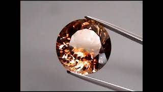 IF 15.05Ct.BIG UNHEATED Imperial Topaz Round 15mm, Brazilia