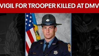 Vigil honors DE trooper shot and killed at DMV