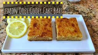 Lemon Ooey Gooey Cake Bars