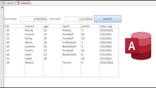Microsoft Access Form| search data between two dates in listbox Using VBA in access forms