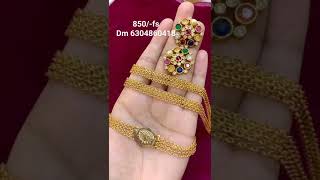 beautiful chandraharam and navaratna studs combo 850/-fs DM 6304860418 @gayathriscollections5206