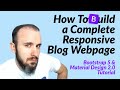 Blog with Bootstrap 5 & Material Design 2.0 (MDB 5 tutorial)