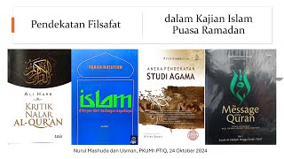 Pendekatan Filsafat dalam Kajian Islam (Puasa Ramadan)