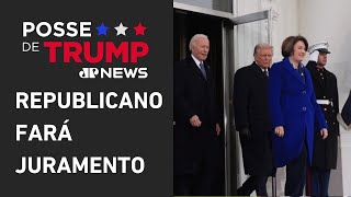 Donald Trump e Joe Biden se dirigem ao Capitólio