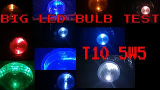 BIGGEST LED BULB TEST 5w5 T10 led bulbs in many colors