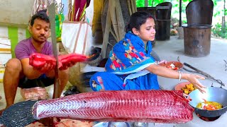 লিমুর হাতে পাকা মহাশোল মাছের রান্না | Big size Shol fish curry by Limu | villfood