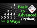 Python Pattern Program - Print Numbers in Triangle Shape | Number Pattern | Python Number Pattern 11