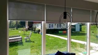 Roller blinds using Somfy Sonesse 40 motors mounted into to a cavity