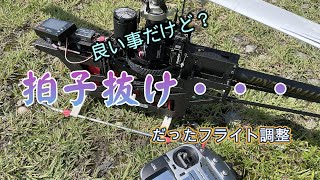 ラジコンヘリコプター　ラダーサーボ載せ替え完了！いざ、調整飛行へ！！　RC道楽Vol.57