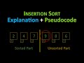 Insertion Sort - Explanation + Pseudocode