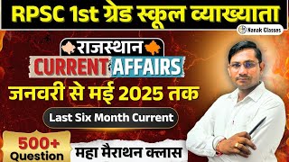 RPSC 1st Grade Exam 2025 | Rajasthan Current Affairs | जनवरी से मई 2025 | Top 500 Mcq | #1stgrade