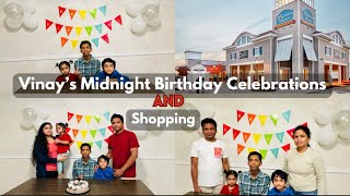 మా బాబు Birthday Shopping | Midnight Birthday Celebrations |Telugu Vlogs from USA