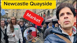 Newcastle Quayside Market😍-2024 | Breakfast at Fenwick Terrace Restaurant☕️🍰