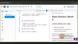 Python - Open Session - 1 - Week 3