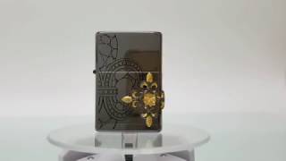 ZIPPO 정품 지포라이터 CROSS-TO-CROSS-EMB-BK