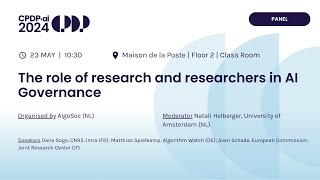 CPDP.ai 2024 - The Role of Research and Researchers in AI Governance