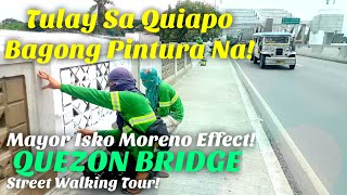 ANG LUMANG TULAY MAPUTI NA AT MALINIS! QUEZON BRIDGE QUIAPO MANILA STREET WALKING TOUR!