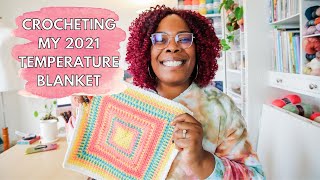 Catching Up On My 2021 Crochet Temperature Blanket [Crochet With Me / Podcast Thingy]