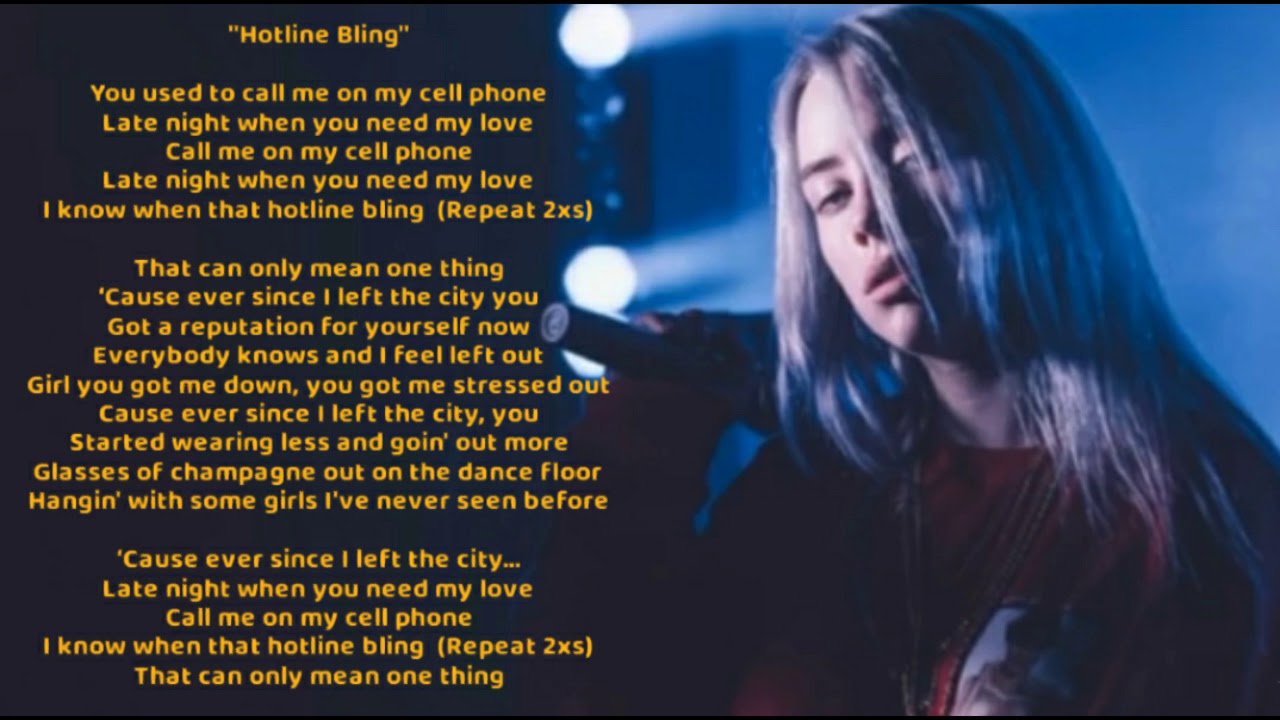 Billie eilish hotline edit. Билли Айлиш Hotline Bling. Билли Айлиш Хотлайн. Hotline Bling Billie. Billie Eilish - Hotline Bling Cover.