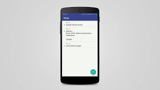 Android SQLite Notes App Demo