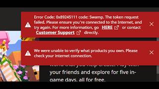 Fix Minecraft Launcher Error Code 0x89245111 Code Swamp Unable To Verify What Products You Own On PC