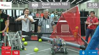 VEX Worlds 2016 - VEX U - Research - Qual 103 (CSUN) 175 vs 68 (APRS)