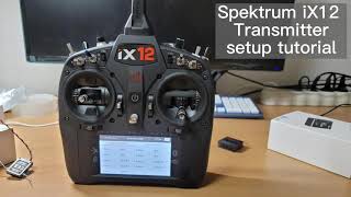 Spectrum  IX12 transmitter  setup  flywing H1 Helicopter flight control