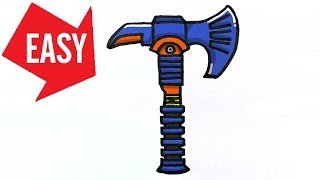How to draw Fortnite pickaxe【Utility Axe】Easy & Cute drawing｜Jolly Art NEGI