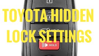 Toyota Hidden Door Lock Settings You Need To Know - Step-By-Step Guide