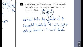 MPM2D unit 4 practice test solution
