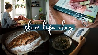 A Quiet Day of Slow Hobbies | Baking Sourdough | Sewing | Cooking | Reading